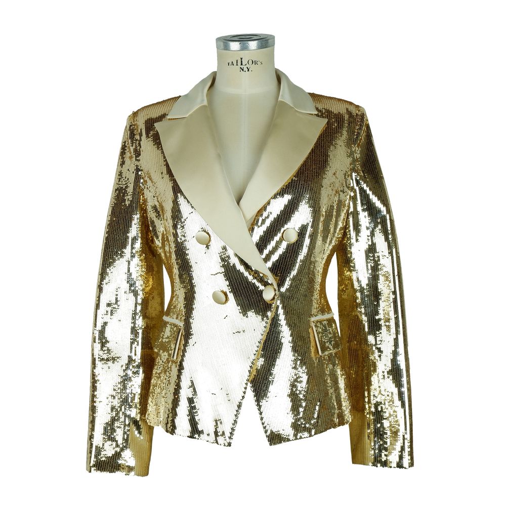 Elisabetta Franchi Yellow Polyester Women Blazer